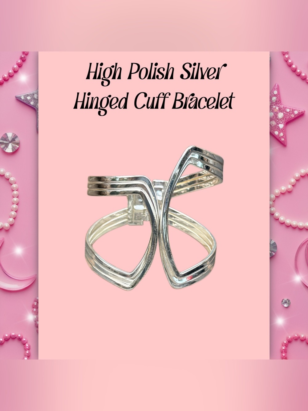 Polished Silver Cuff Bracelet